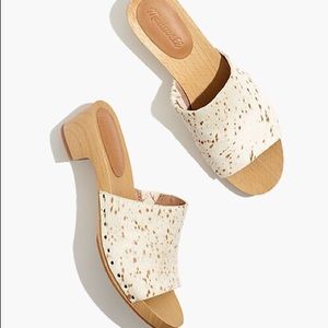 The Evelyn Slide Clog in Spotted Calf Hair Size 7. NWOT